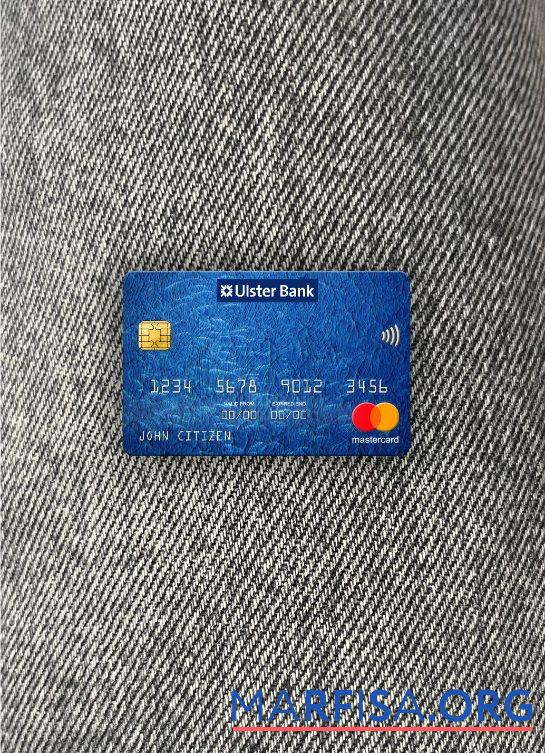 Downloadable Republic of Ireland Ulster Bank mastercard photolook front template